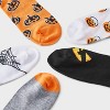 Women's 5pk Trick - or - Treat Ribbed Halloween Ankle Socks - Hyde and EEK! Boutique™ Black/White/Orange 4 - 10 - 3 of 3