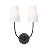 Shannon Collection 2-Light Wall Sconce - Elegant Steel Fixture for Living Room & Hallway - 2 of 4