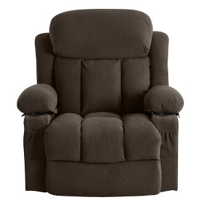 AndMakers 39.76 in. W Velvet Recliner with Rocking, Remote Control, Tufted and Storage - 1 of 4