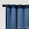 Chenille Solid Room Darkening Back Tab Curtain Single Panel - 4 of 4