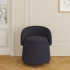 Cesar Small Teddy Swivel Accent Chair, Upholstered Barrel Chair, 360°Degree Side Chair with Storage for Living Room, Indoor Furniture - Maison Boucle - 3 of 4