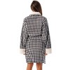 Just Love Womens Plush Printed Plaid Robe | Ladies Bathrobe - 3 of 3