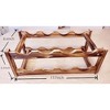Itopfox 8-Bottle Wine Rack - Premium Carbonized Pine Wood, Two-Tier Countertop Design for Kitchen, Dining Room or Bar - 2 of 4