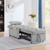 VYNXARIA 4 in1 Multi-Function Single Sofa Bed with Storage Pockets,Tufted Single Pull-out Sofa Bed,Convertible Chaise Lounge - 3 of 4