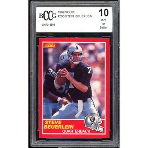 Steve Beuerlein Rookie Card 1989 Score #200 BGS BCCG 10 - 1 of 2