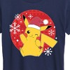 Women's - Pokémon - Pikachu Santa Hat Ugly Sweater Short Sleeve Graphic T-Shirt - 2 of 4