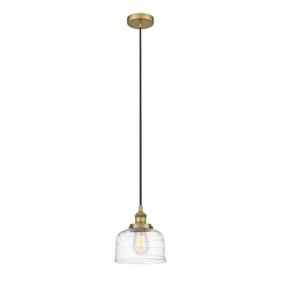 Bell - 1 Light Cord Hung Mini Pendant In Modern Style-9.5 Inches Tall and 8 Inches Wide