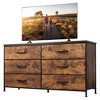 6-Drawer Wide Fabric Dresser and TV Stand, Large Storage Tower Unit with Fabric Bins for Bedroom, Closet, Hallway - 2 of 4