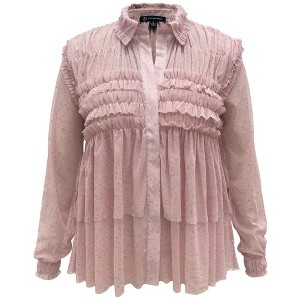 I.N.C International Concepts Womens Sparkly Pullover Blouse, Pink, X-Small - 1 of 1