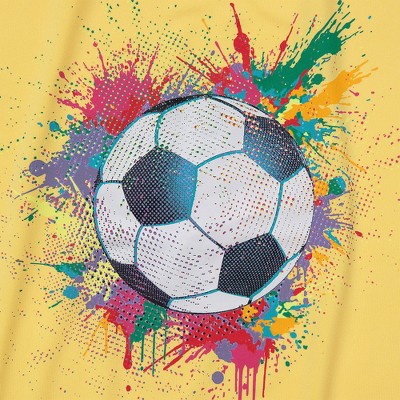 Lands' End Kids Active Jersey Top - Medium - Soccer Ball/Yellow — фото 2