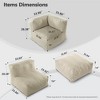 Evita 5 PCS Outdoor Furniture Sectional Conversation Set- Combination of 2Middle 2Corner 1Ottoman/Coffee - 3 of 4