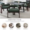 Teddy Fabric Upholstered Dining Arm Chairs Set of 2,Curved Back Barrel Accent Armchair with 3 Legs,Living Room Bedroom Side Chair-Coolbibila - 3 of 4