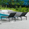 Kozyard Outdoor Chaise Lounge Set, Aluminum Patio Lounger Chairs for Poolside, Beach, and Garden, 2 Pack with Table - 4 of 4