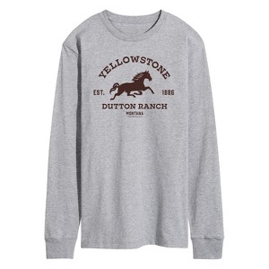 Men's - Yellowstone - Yellowstone Est. 1886 Horse Logo Long Sleeve Graphic T-Shirt - 1 of 4