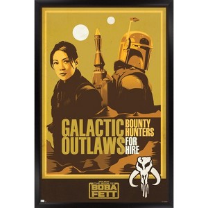 Trends International Star Wars: The Book of Boba Fett - Galactic Outlaws Framed Wall Poster Prints - 1 of 4