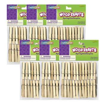 BAZIC Mini, Natural Clothespins, Wood, 50 Per Pack