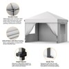 10x10FT Pop Up Canopy Tent with 4 Side Walls, Heavy Duty Commercial Outdoor Shelter, Waterproof & UV Protection, Gray - 2 of 4