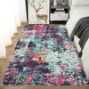 Modern Abstract Area Rug Washable Rug Soft Foldable Accent Rug Low Pile stain-Resistant Rugs - 2 of 4