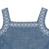Hope & Henry Girls' Organic Sleeveless Chambray Sundress with Embroidery, Toddler - 2 of 4