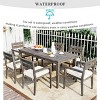 7-Piece Acacia Wood Patio Dining Set With Extendable Dining Table,Patio Dining Set With Wood Frame,Outdoor Furniture -Maison Boucle - 3 of 4