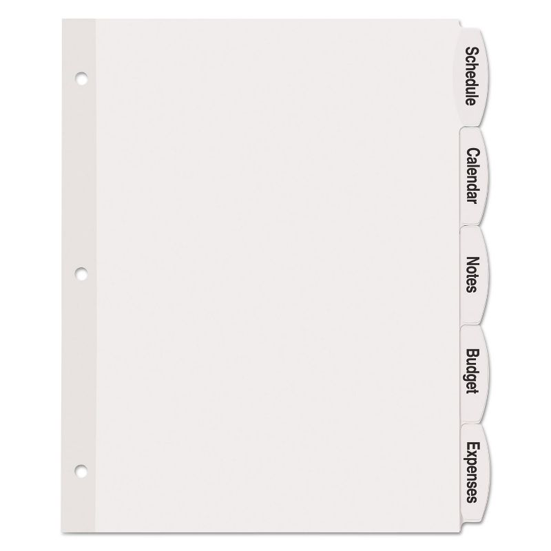 Avery Big Tab White Label Tab Dividers 5-Tab Letter 14434, 2 of 10
