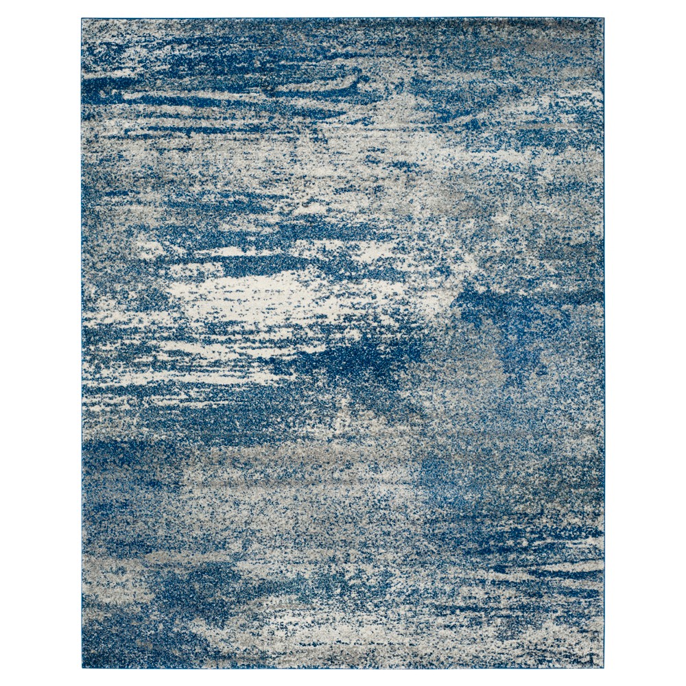 8'x10' Evoke Spacedye Design Area Rug Navy/Ivory - Safavieh