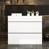 FUFU&GAGA Modern Reception Desk -Sleek Office Counter with Privacy Panel Secretary Desks - 4 of 4