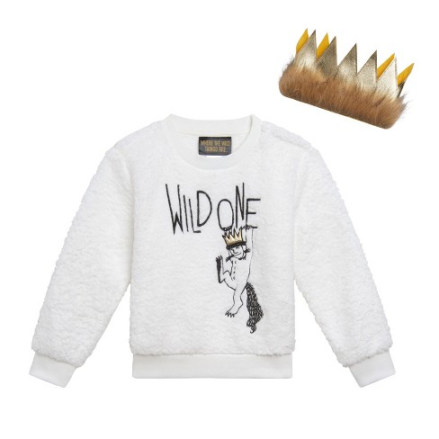 Warner Bros. Where the Wild Things Are Max Cozy Faux Sherling Sweatshirt and Felt Faux Fur Crown Toddler - image 1 of 4