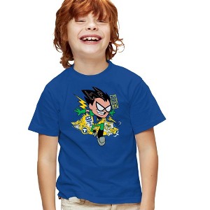 Teen Titans Go Robin Kids T Shirt For Youth, Royal - 1 of 4