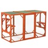 Wooden Outdoor Cat House, Weatherproof Cat Enclosure with Asphalt Roof & Perches, Durable Cat Shelter for Backyard or Patio, Orange - Nertpow - 3 of 4