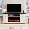 EROMMY 70" Fireplace TV Stand For Tvs Up To 80" With 36" Electric Fireplace - 2 of 4