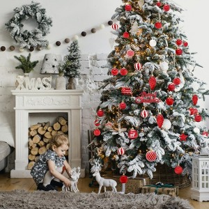 65 pcs Shatterproof Christmas Ball Ornaments Set Decorative Hanging Ornaments, Tree Ornaments Assorted Set with Hooks for Xmas Tree Garland Swag - 1 of 4
