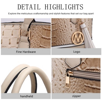 MKF Collection Autumn Crocodile Skin Tote Bag with Wallet by Mia K — фото 5