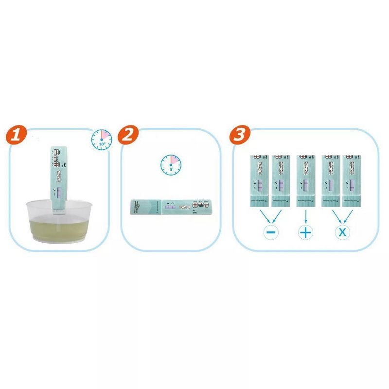 easy@Home Nicotine Cotinine Urine Panel Test Strips Kit - 10ct, 5 of 10