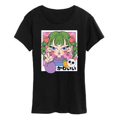 Women's - Instant Message - Cute Anime Girl Short Sleeve Graphic T-Shirt