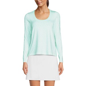 Lands' End Women's Power Performance Long Sleeve Scoopneck Tee - 1 of 4