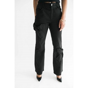 Women's Haddy Bow Detail Flare Jeans - falcon park - 1 of 4