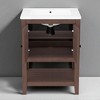 24" Bathroom Vanity with Ceramic Sink, Solid Wood Frame, Tapered Feet, Ample Storage, Freestanding Design for Small Bathrooms - 4 of 4