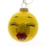Holiday Ornaments 3.25" Full Sun Emotion Ball Ornament Hugs Emoji  -  Tree Ornaments