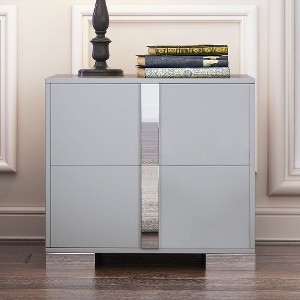 Kumasinova 2-Drawer Nightstand with Metal Handles, Modern Bedroom Storage Cabinet, Bedroom End Table, Dresser for Bedroom - 1 of 4