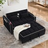 NicBex 3-in-1 Velvet Convertible Sofa Bed with USB Charging Port and Swivel Phone Stand,55.5" Modern Sleeper Sofa with Adjustable Backrest - 2 of 4