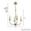 Hunter Fans 18" Southcrest Ceiling Light Luxe Gold Finish - 4 Bulb Mini Chandelier for Indoor Spaces - 2 of 4