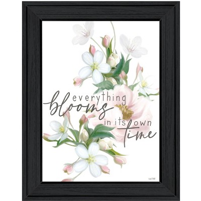 HomeRoots Everything Bloom Black Framed Print Wall Art