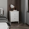 Gulches White Dual Drawer Nightstand Smooth Glide Storage, Compact and Versatile Design - 2 of 4