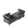 81-inch Chenille Face-to-Face Chaise Lounge with Two Pillows, Nailhead Trim, Button Tufted Design, and Rolled Arms for Lounge, Living Room, and Office - 4 of 4