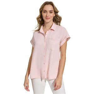 Calvin Klein Womens Collared Button Up Shirt - 1 of 1