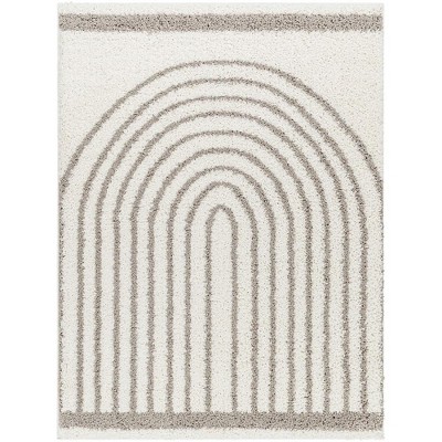 Mark & Day Dainelle 7'10"x10' Rectangle Woven Indoor Area Rugs Light Gray: Modern Bohemian Stripe, Stain-Resistant, Pet Friendly