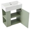 NicBex 21.6" Bathroom Storage Cabinet,Bathroom Vanity with Left/Right Side Shelves,Storage Cabinet,Bathroom Floor Cabinet with Ceramic Sink - 2 of 4