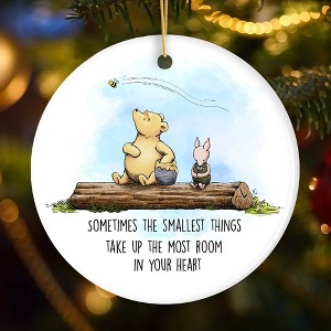 Pooh Bear’s Heartwarming Quote Ornament, Sentimental Appreciation Ceramic Tree Decoration| OrnamentallyYou - 1 of 4