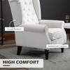 Sapphtopaz Accent Chair Upholstered Chair for Bedroom with Button-Tufted and High Wingback, Modern Armchair, Comfy Chair for Living Room - 3 of 4